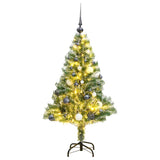 Kunstkerstboom Met 300 Led's Kerstballen En Sneeuw