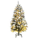 Kunstkerstboom Met Scharnieren 300 Led's En Kerstballen