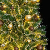 Kunstkerstboom Met 300 Led's Kerstballen En Sneeuw