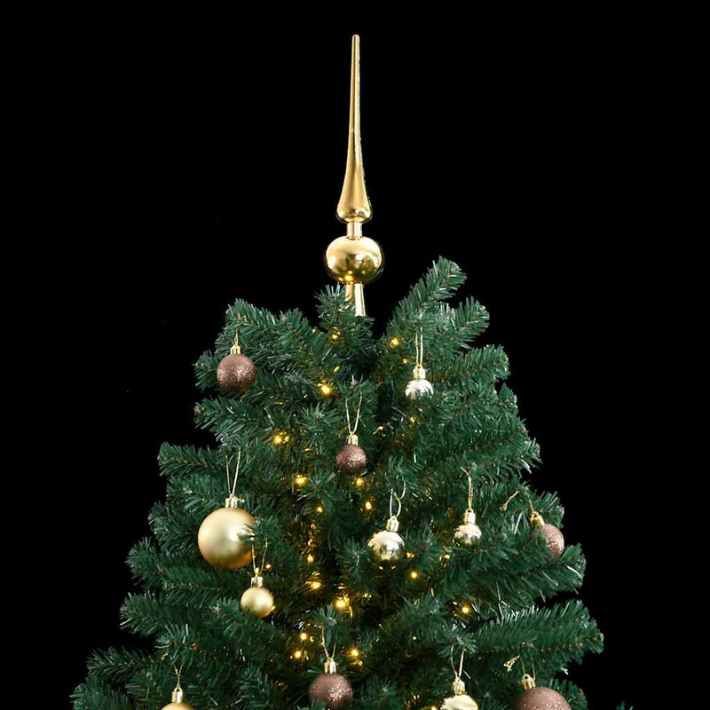 Kunstkerstboom Met Scharnieren 300 Led's En Kerstballen