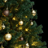 Kunstkerstboom Met Scharnieren 300 Led's En Kerstballen