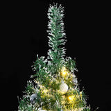 Kunstkerstboom Met 300 Led's Kerstballen En Sneeuw