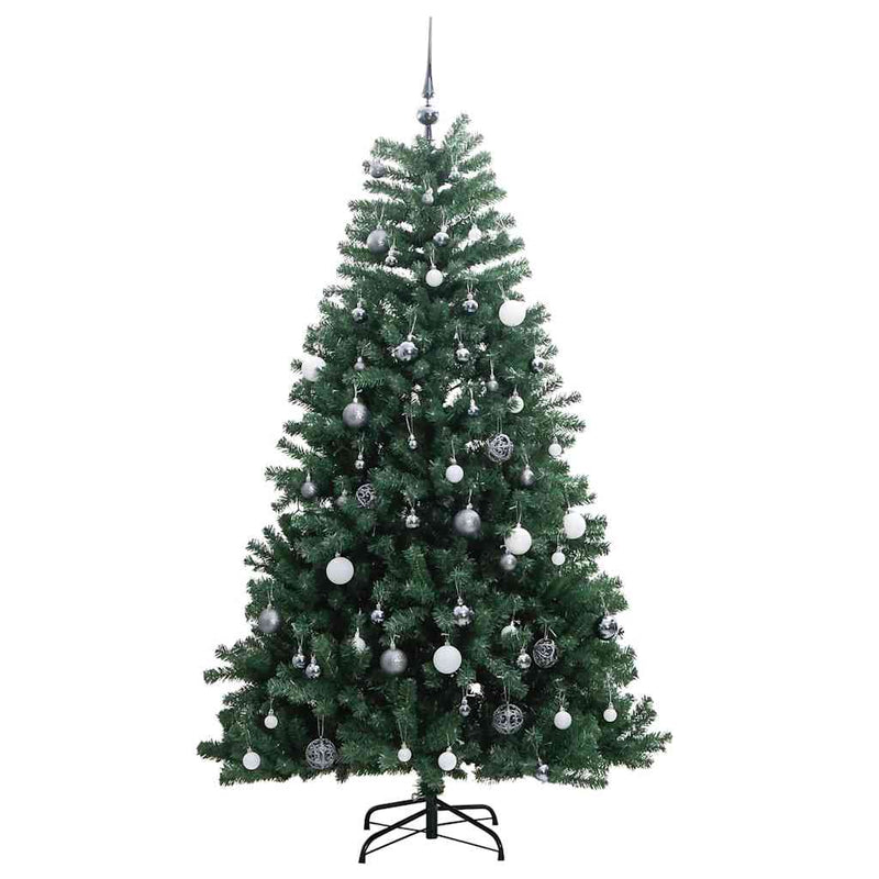 Kunstkerstboom Met Scharnieren 300 Led's En Kerstballen