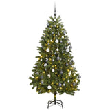 Kunstkerstboom Met Scharnieren 300 Led's En Kerstballen