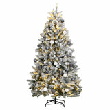 Kunstkerstboom Met Scharnieren 300 Led's En Kerstballen