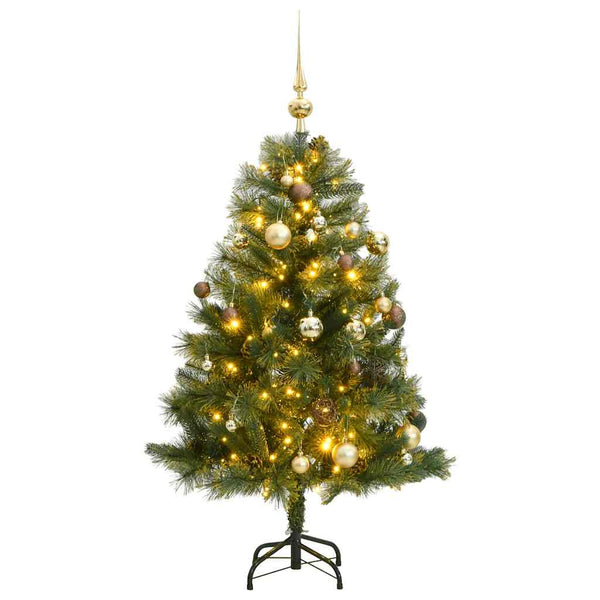 Kunstkerstboom Met Scharnieren 150 Led's En Kerstballen