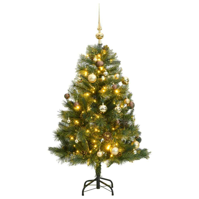 Kunstkerstboom Met Scharnieren 150 Led's En Kerstballen