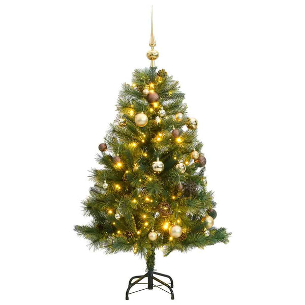 Kunstkerstboom Met Scharnieren 150 Led's En Kerstballen 150 Cm