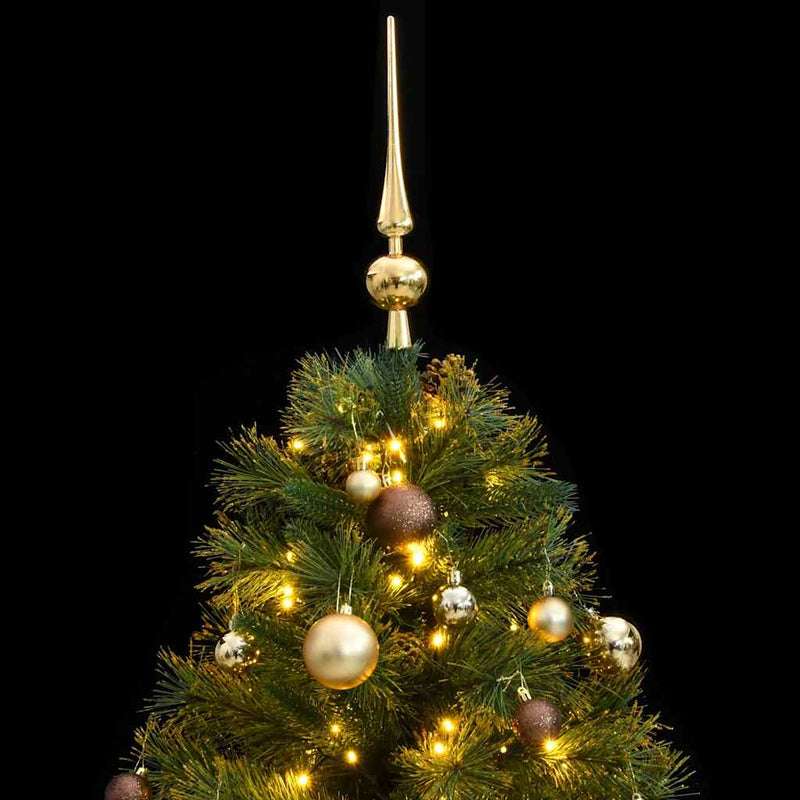 Kunstkerstboom Met Scharnieren 150 Led's En Kerstballen 150 Cm