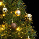 Kunstkerstboom Met Scharnieren 150 Led's En Kerstballen 150 Cm