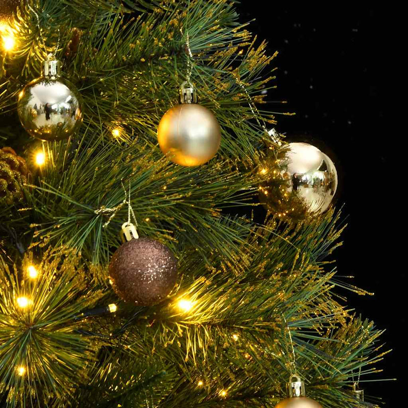 Kunstkerstboom Met Scharnieren 150 Led's En Kerstballen 150 Cm