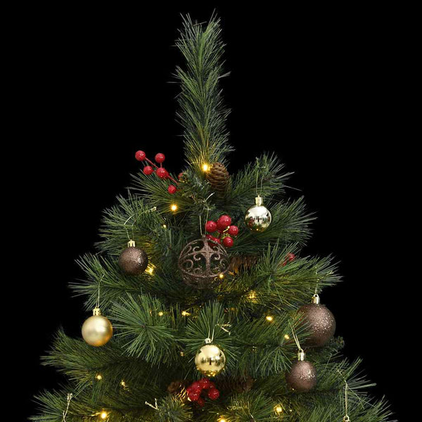 Kunstkerstboom Met Scharnieren 150 Led's En Kerstballen 150 Cm