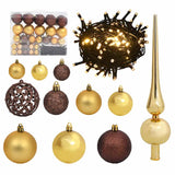 Kunstkerstboom Met Scharnieren 150 Led's En Kerstballen 150 Cm