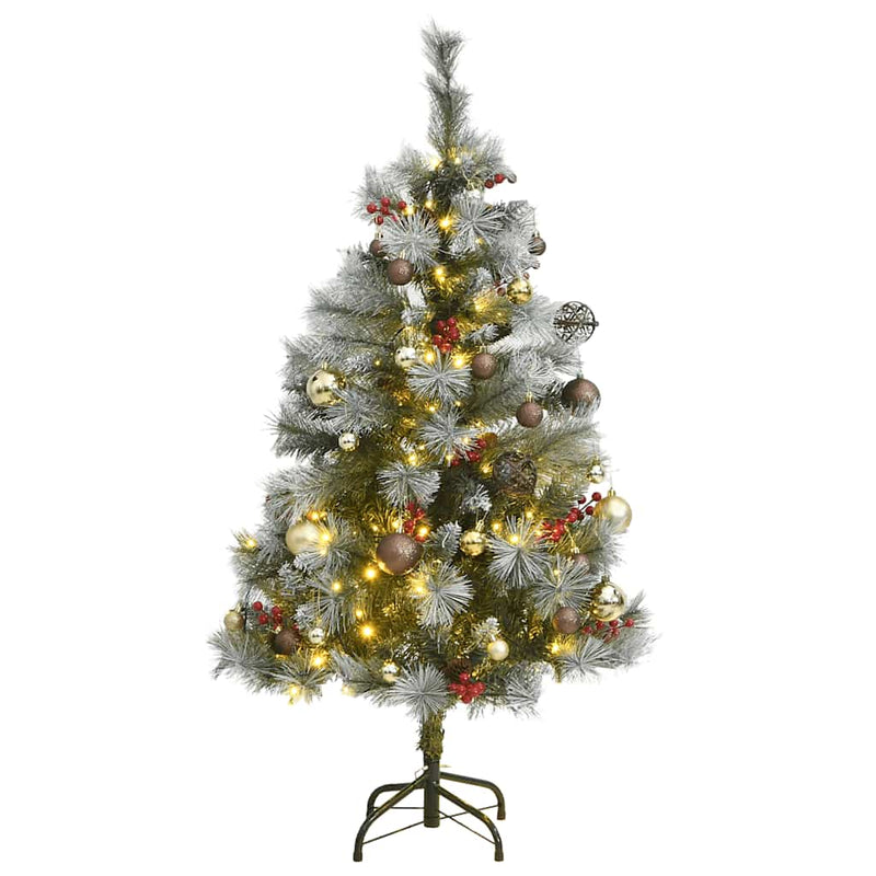 Kunstkerstboom Met Scharnieren 150 Led's En Kerstballen