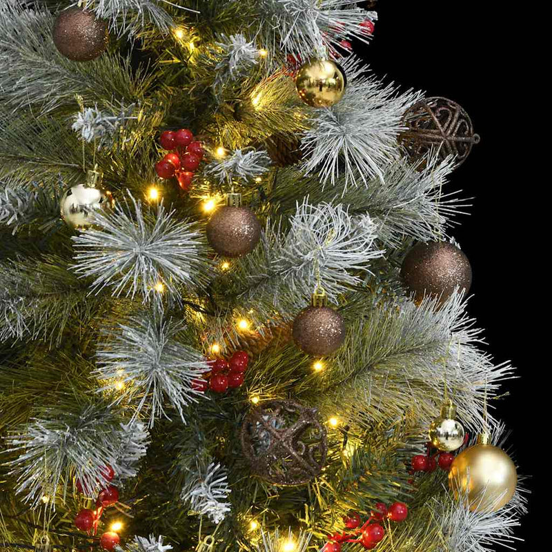 Kunstkerstboom Met Scharnieren 150 Led's En Kerstballen