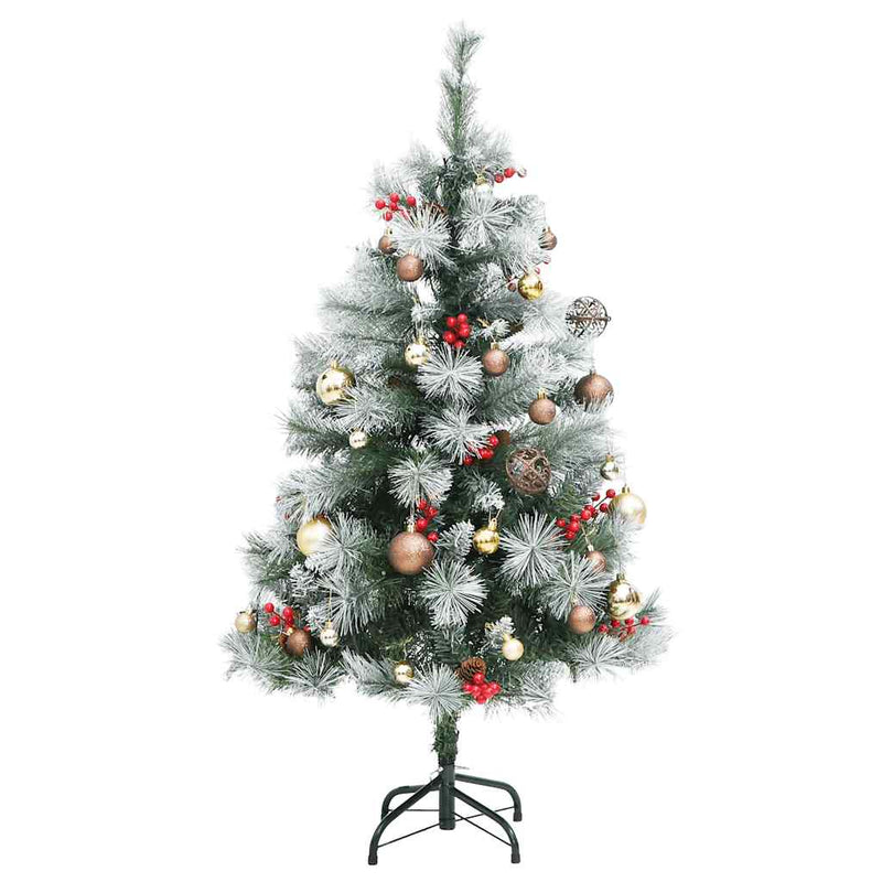 Kunstkerstboom Met Scharnieren 150 Led's En Kerstballen