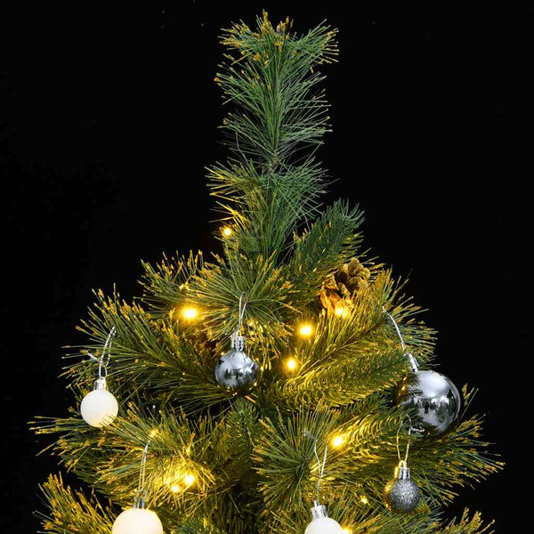 Kunstkerstboom Met Scharnieren 150 Led's En Kerstballen 120 Cm