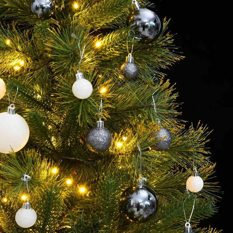 Kunstkerstboom Met Scharnieren 150 Led's En Kerstballen 120 Cm