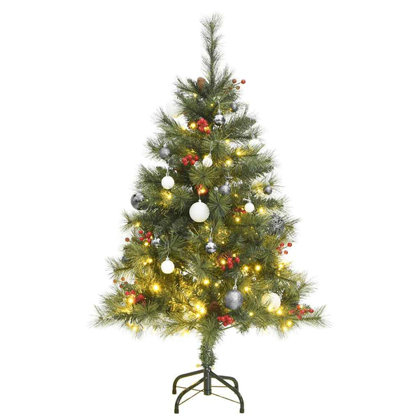 Kunstkerstboom Met Scharnieren 150 Led's En Kerstballen 150 Cm