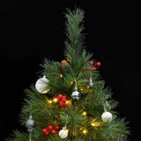 Kunstkerstboom Met Scharnieren 150 Led's En Kerstballen 150 Cm