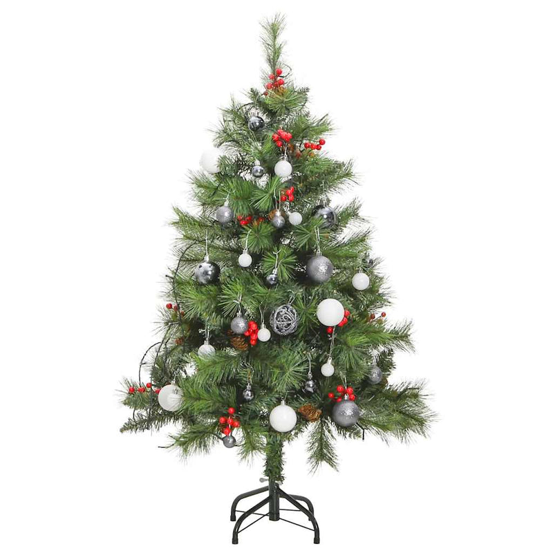 Kunstkerstboom Met Scharnieren 150 Led's En Kerstballen 150 Cm