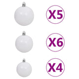 Kunstkerstboom Met Scharnieren 150 Led's En Kerstballen 150 Cm