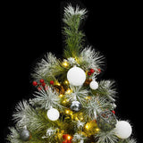 Kunstkerstboom Met Scharnieren 150 Led's En Kerstballen