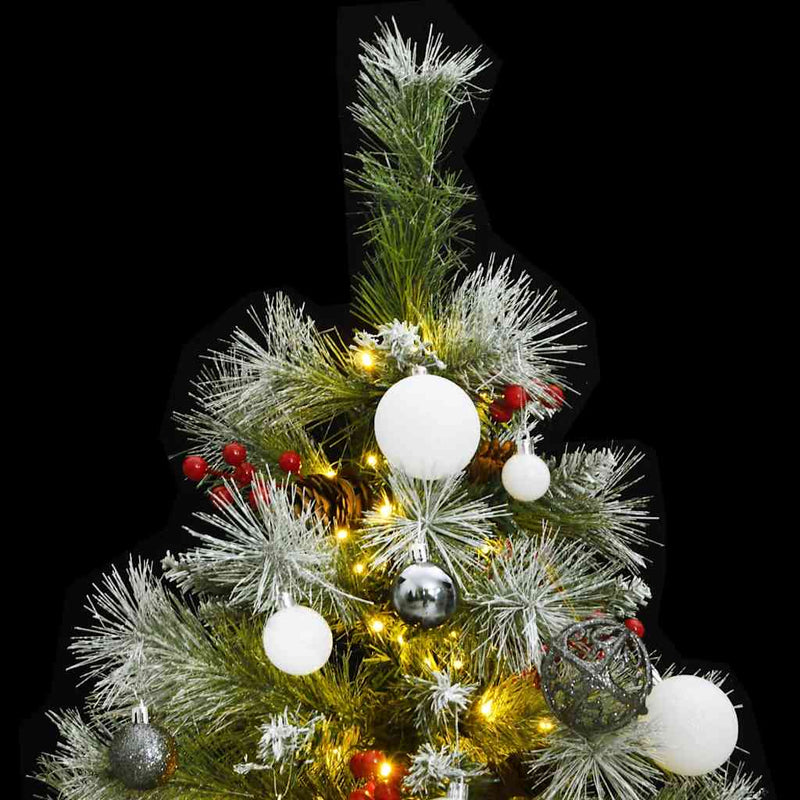 Kunstkerstboom Met Scharnieren 150 Led's En Kerstballen