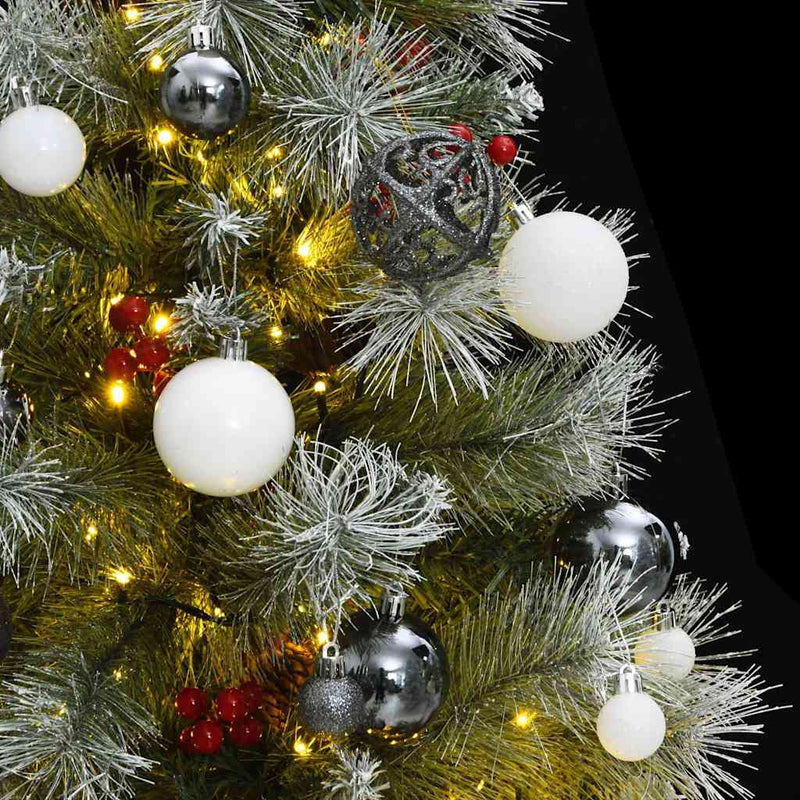 Kunstkerstboom Met Scharnieren 150 Led's En Kerstballen