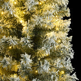 Kerstboom Smal Met 300 Led's En Sneeuw 270 Cm