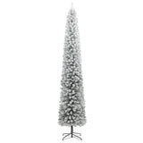 Kerstboom Smal Met 300 Led's En Sneeuw 270 Cm