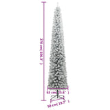 Kerstboom Smal Met 300 Led's En Sneeuw 270 Cm