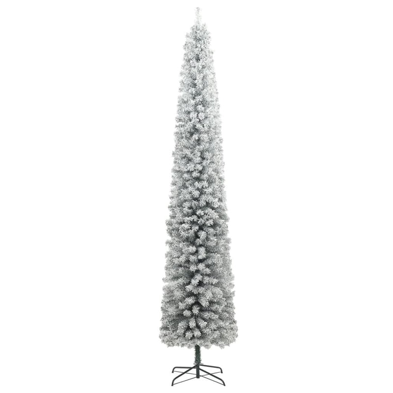 Kerstboom Smal 300 Led's En Sneeuw