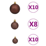 Kerstboom Smal 300 Led's Kerstballen En Sneeuw