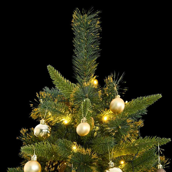 Kunstkerstboom Met Scharnieren 300 Led's En Kerstballen