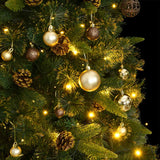 Kunstkerstboom Met Scharnieren 300 Led's En Kerstballen