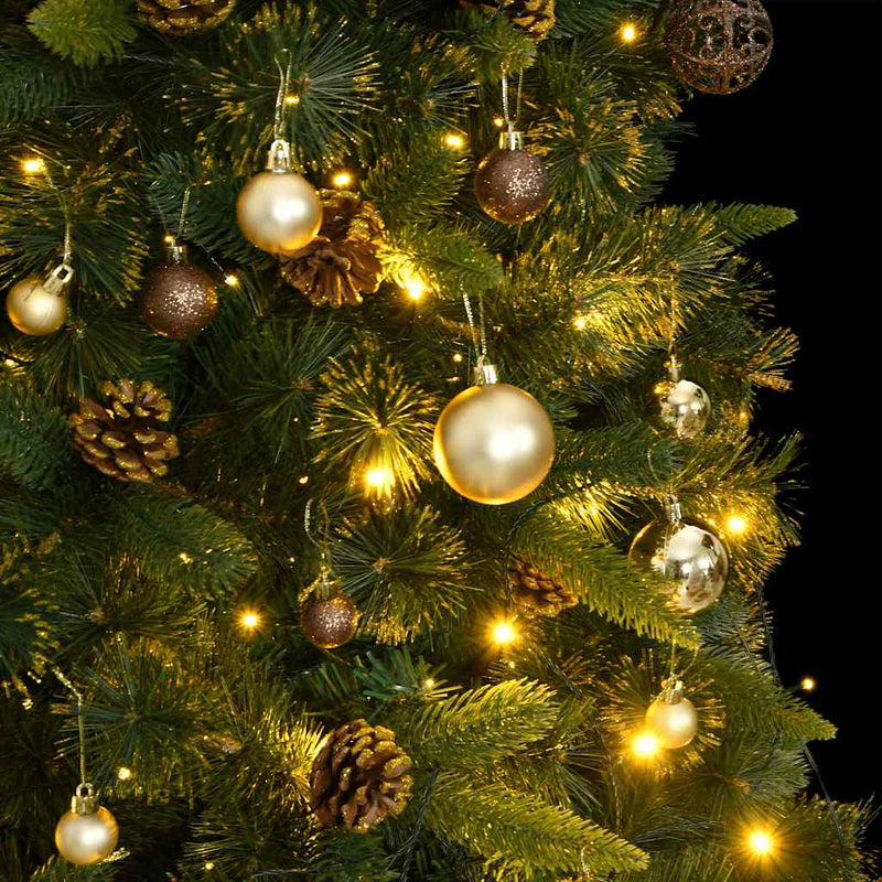 Kunstkerstboom Met Scharnieren 300 Led's En Kerstballen