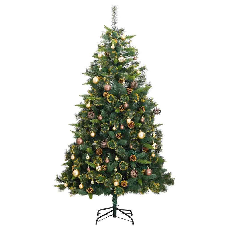 Kunstkerstboom Met Scharnieren 300 Led's En Kerstballen