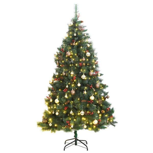 Kunstkerstboom Met Scharnieren 300 Led's En Kerstballen