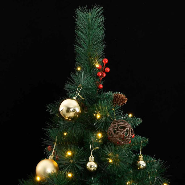 Kunstkerstboom Met Scharnieren 300 Led's En Kerstballen
