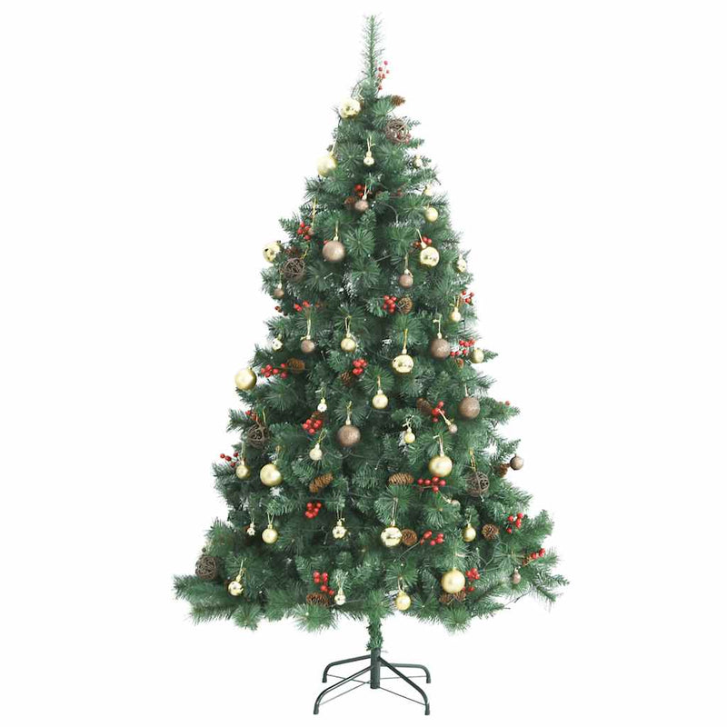 Kunstkerstboom Met Scharnieren 300 Led's En Kerstballen