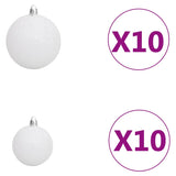 Kerstboom Smal 300 Led's Kerstballen En Sneeuw 300 Cm