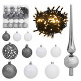 Kerstboom Smal 300 Led's Kerstballen En Sneeuw 300 Cm