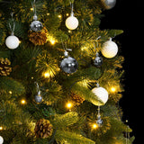 Kunstkerstboom Met Scharnieren 300 Led's En Kerstballen
