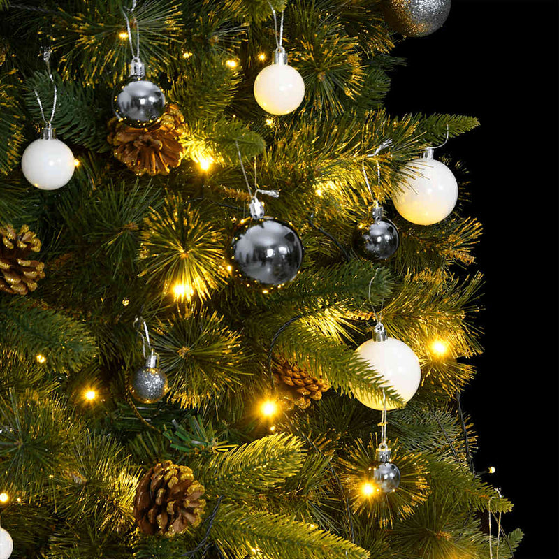 Kunstkerstboom Met Scharnieren 300 Led's En Kerstballen