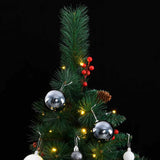 Kunstkerstboom Met Scharnieren 300 Led's En Kerstballen