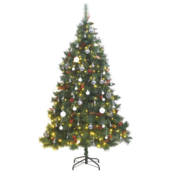 Kunstkerstboom Met Scharnieren 300 Led's En Kerstballen 240 Cm