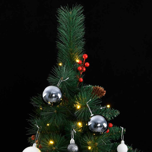 Kunstkerstboom Met Scharnieren 300 Led's En Kerstballen 240 Cm
