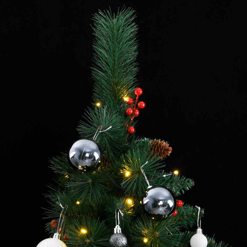 Kunstkerstboom Met Scharnieren 300 Led's En Kerstballen 240 Cm