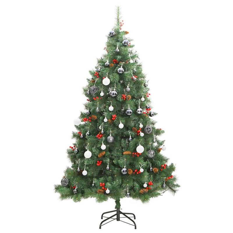 Kunstkerstboom Met Scharnieren 300 Led's En Kerstballen 240 Cm